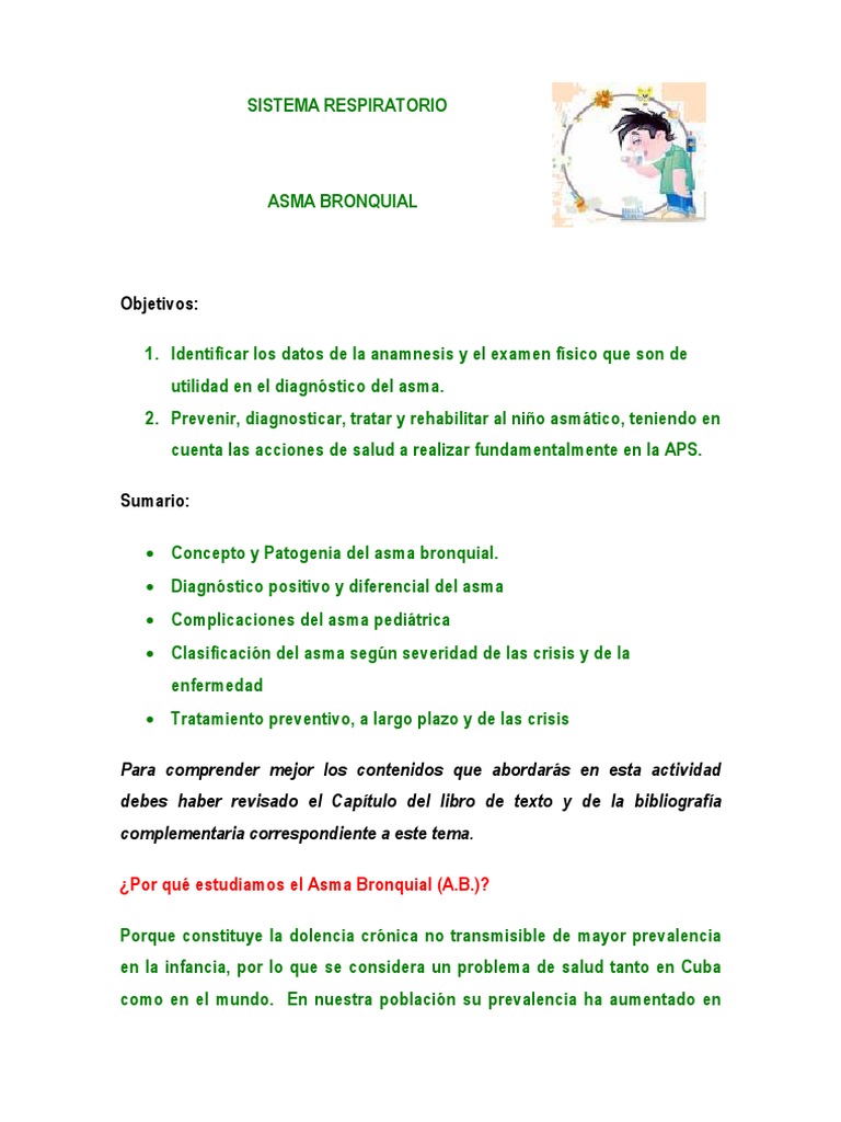 Asma Material D Pediatria Ii Pdf Asma Alergia