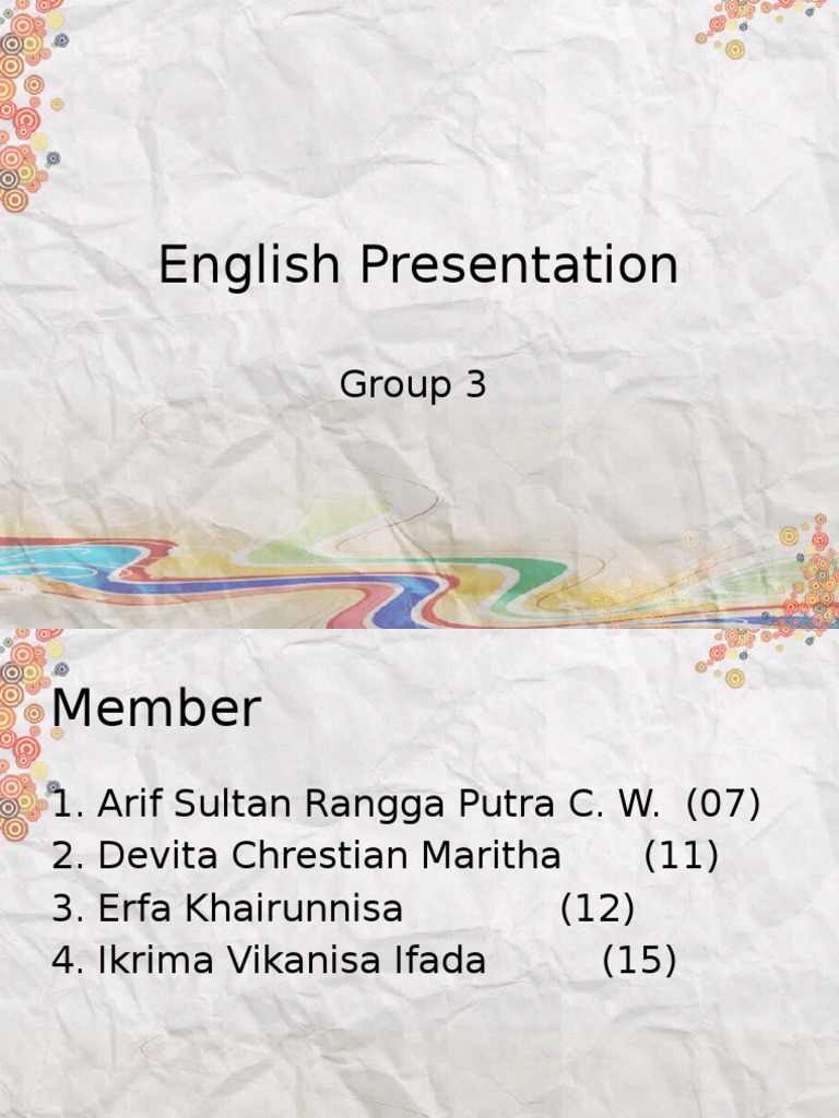 English Presentation | PDF | Career & Growth | Foreign Language Studies