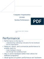 Computer Organization CS1403 System Performance: Mayank Pandey, MNNIT, Allahabad, India