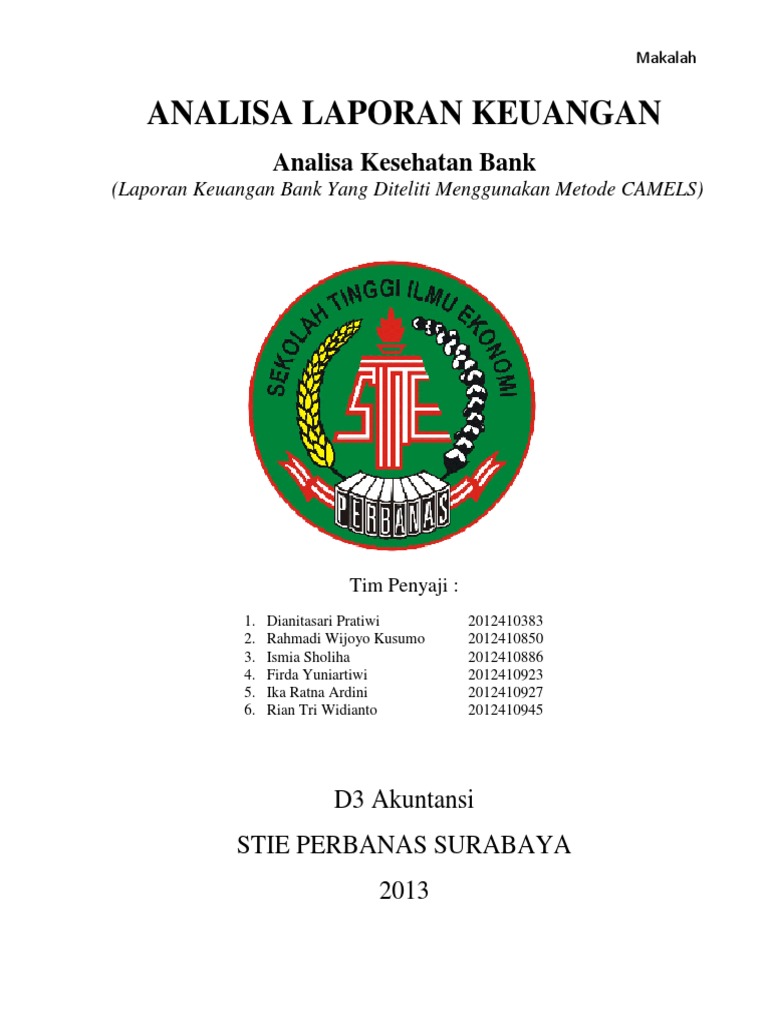 Makalah laporan keuangan sederhana