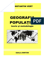 Constantin Vert Geografia Populatiei Teo
