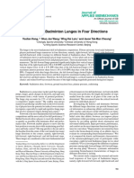 Kinetics of Badminton Lunges in Four Directions