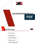 2016 Strategic Marketing Plan