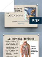 Cuidados de Enfermería en Toracocentesis