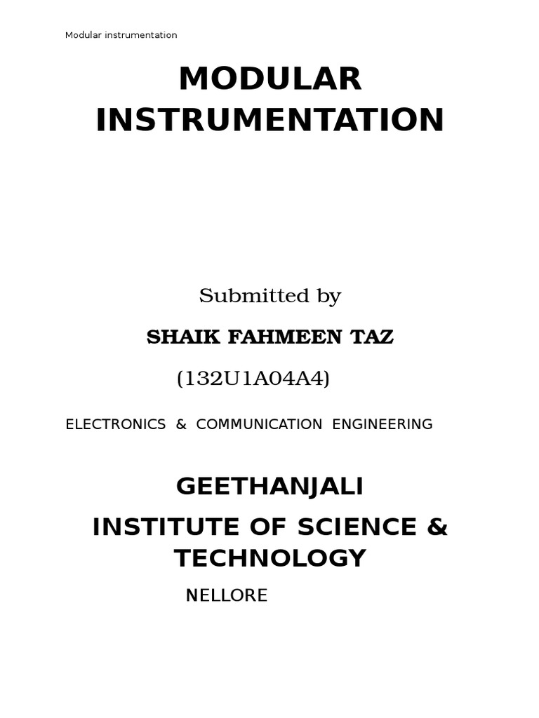 Modular Instrumentation | PDF | Personal Computers | Office Equipment