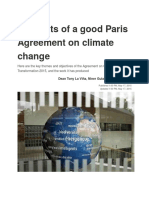 Elements of A Good Paris Agreement On Climate Change