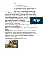 Zoologists and Wildlife Biologists