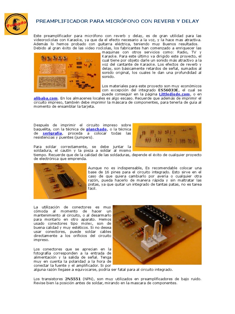 Preamplificador para Micrófono Con Reverb y Delay Descargar gratis