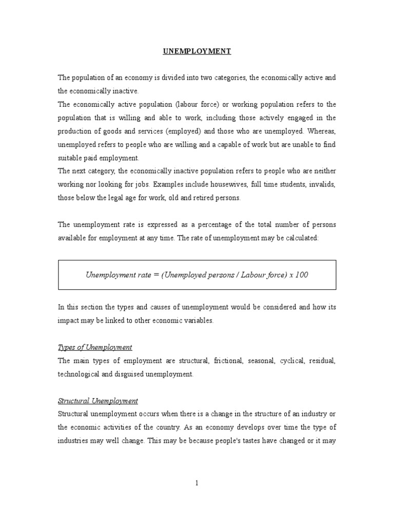 UNEMPLOYMENT | Unemployment