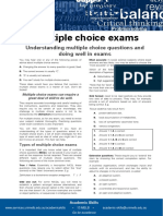 Understanding and Doing Well in Multiple Choice Exams Update 051112