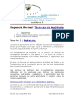 Técnicas de Auditoria Financiera