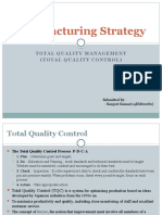 Manufacturing Strategy: Total Quality Management (Total Quality Control)