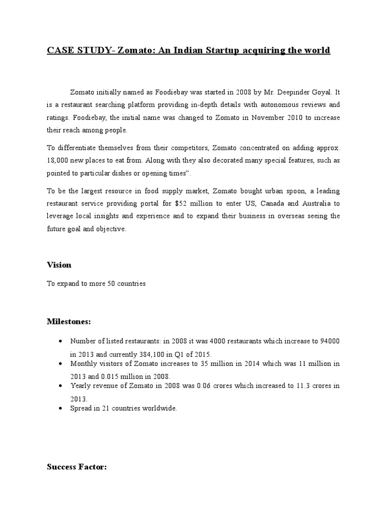 Case study zomato picture