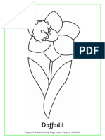 Daffodil Colouring Page