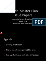 Bicycle Master Plan Issue Papers: Community Advisory Group Meeting April 6, 2016 Jessica Zdeb, Toole Design Group