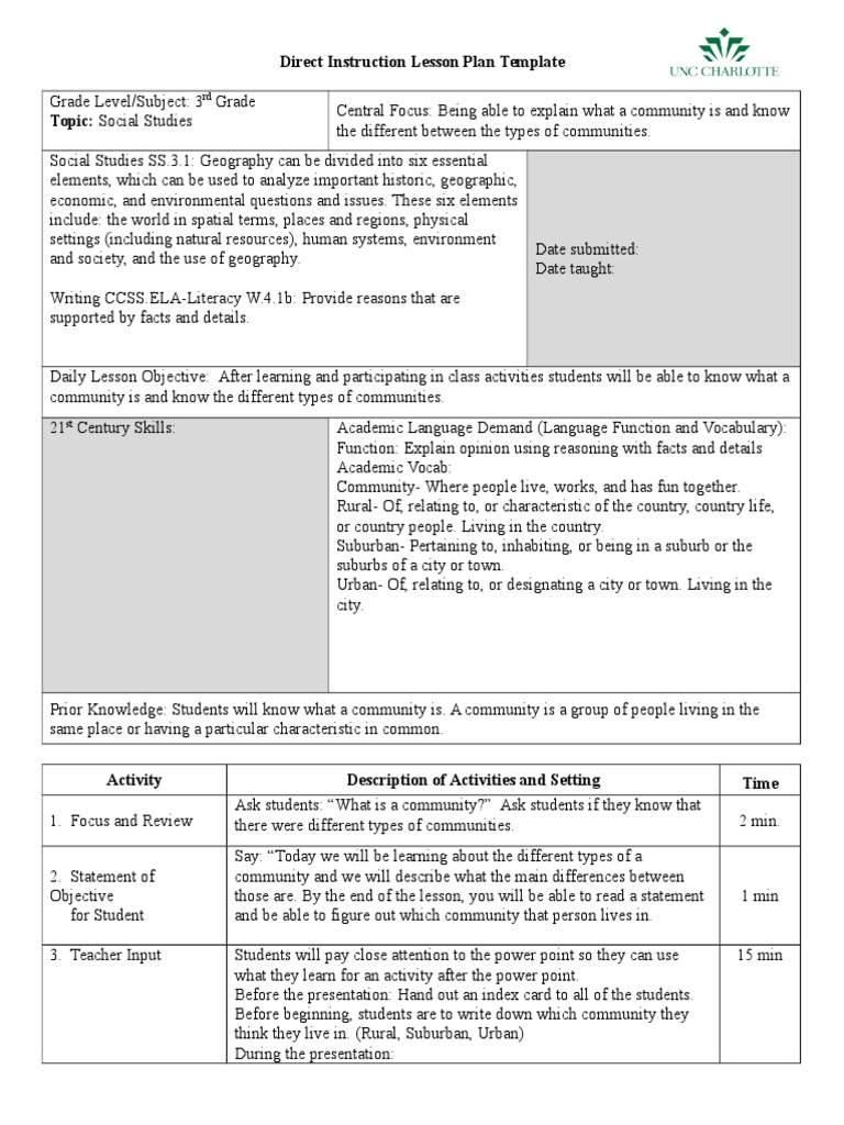 Social Studies Lesson Plan | PDF | Geography | Lesson Plan