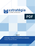 PDF Policia Civil de Pernambuco Delegado Criminologia P Delegado Policia Civilpe Aula 01 PDF