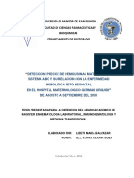 Deteccion Precoz de Hemolisinas Maternas Del Sistema Abo y Su Relacion Con La Enfermedad Hemolitica Fetoneonatal Ehfn