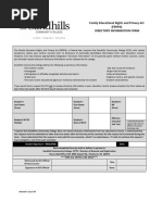 Ferpa Directory Form