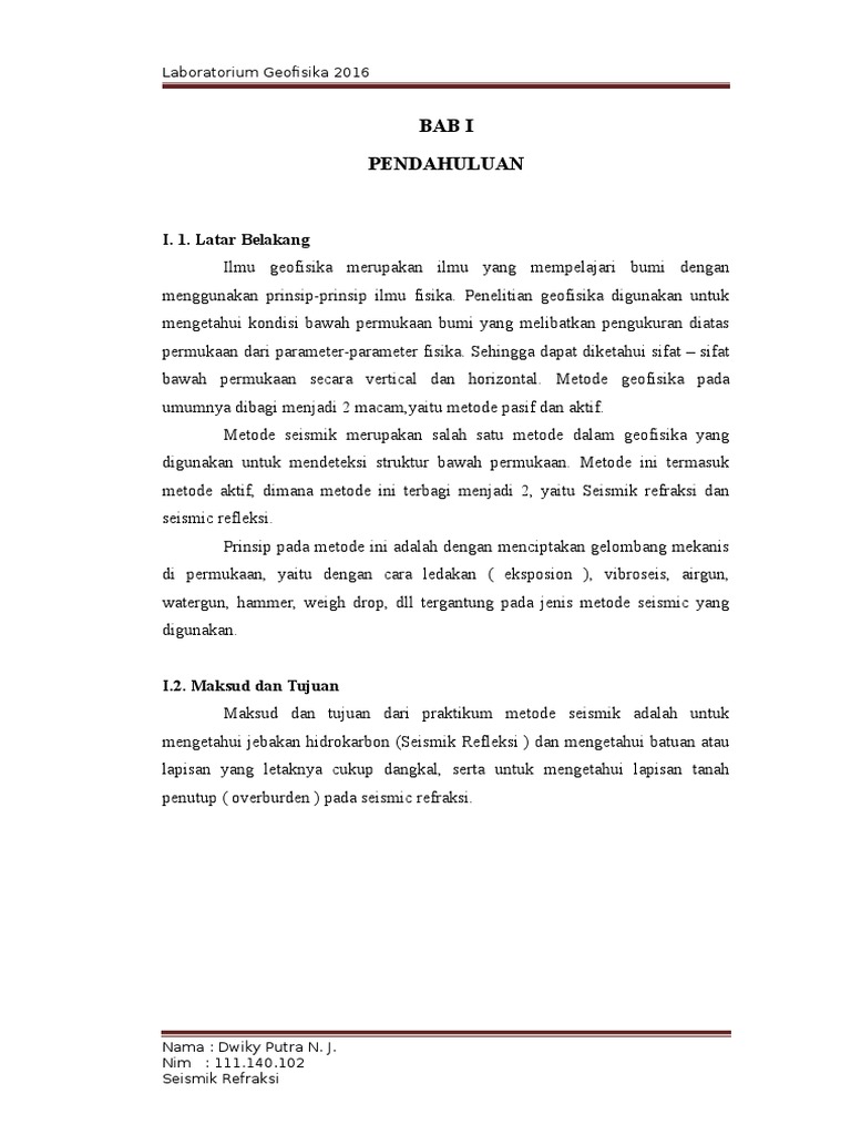 Metode Intercept Time dalam Seismik | PDF