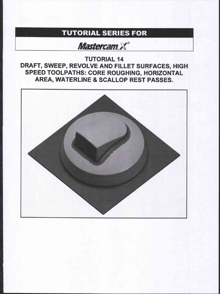MasterCAM X Tutorial 14 Thru 15 PDF | PDF
