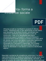 Obedienta - Forma A Influientei SocialeValentina Grigoras