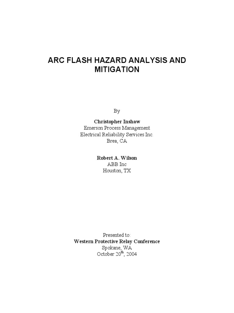Arc Flash Hazard Analysis Overview | PDF | Optical Fiber | Relay
