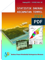 Statistik Daerah Kecamatan Tempel Kaupaten Sleman Tahun 2015