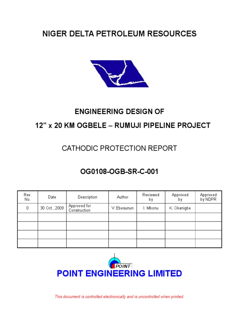 Cathodic Protection for Ogbele-Rumuji Pipeline | PDF | Rectifier | Cable