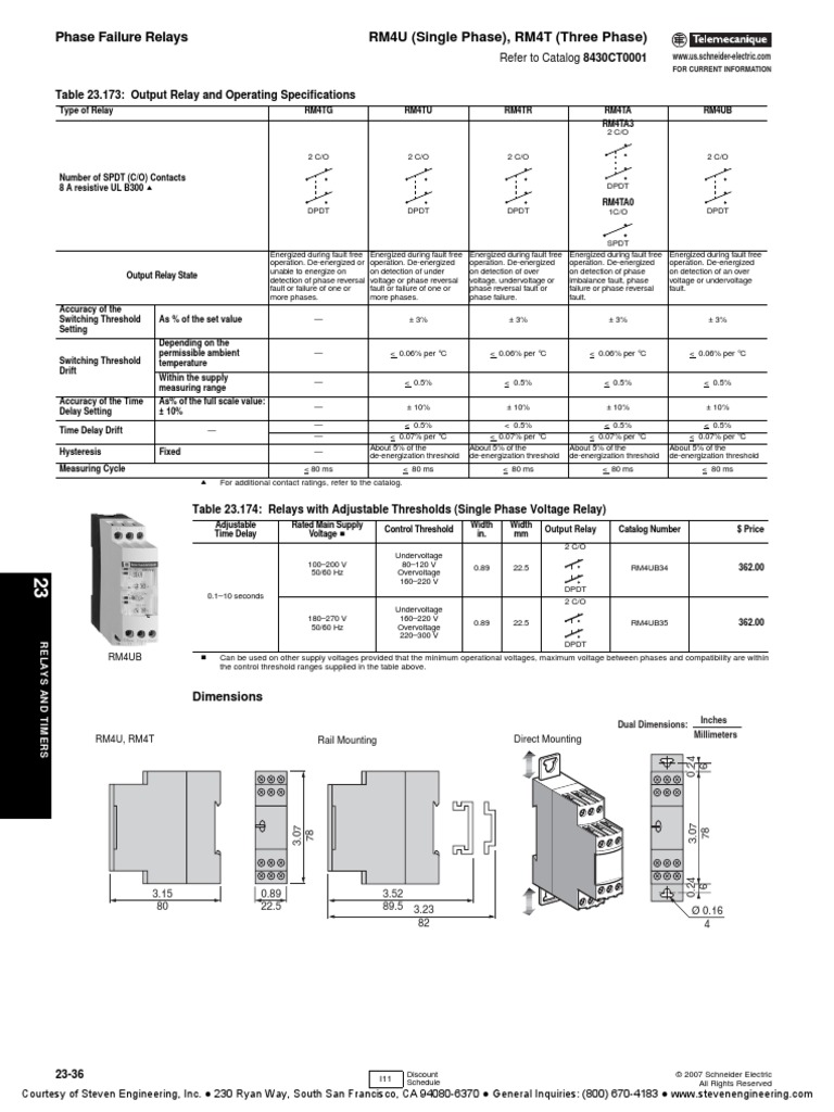 45relay Rm4u RM4T | PDF | Relay | Switch
