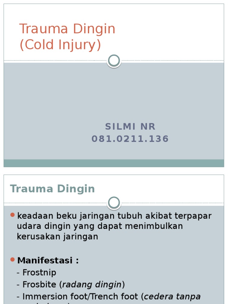Cold Injury | PDF | Perjalanan | Kesehatan Holistik
