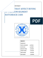 Group 2 -CB Report - Factors Affecting Buying Behaviour of Premium Segment Hatchback Car