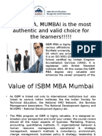 ISBM MBA Degree Mumbai