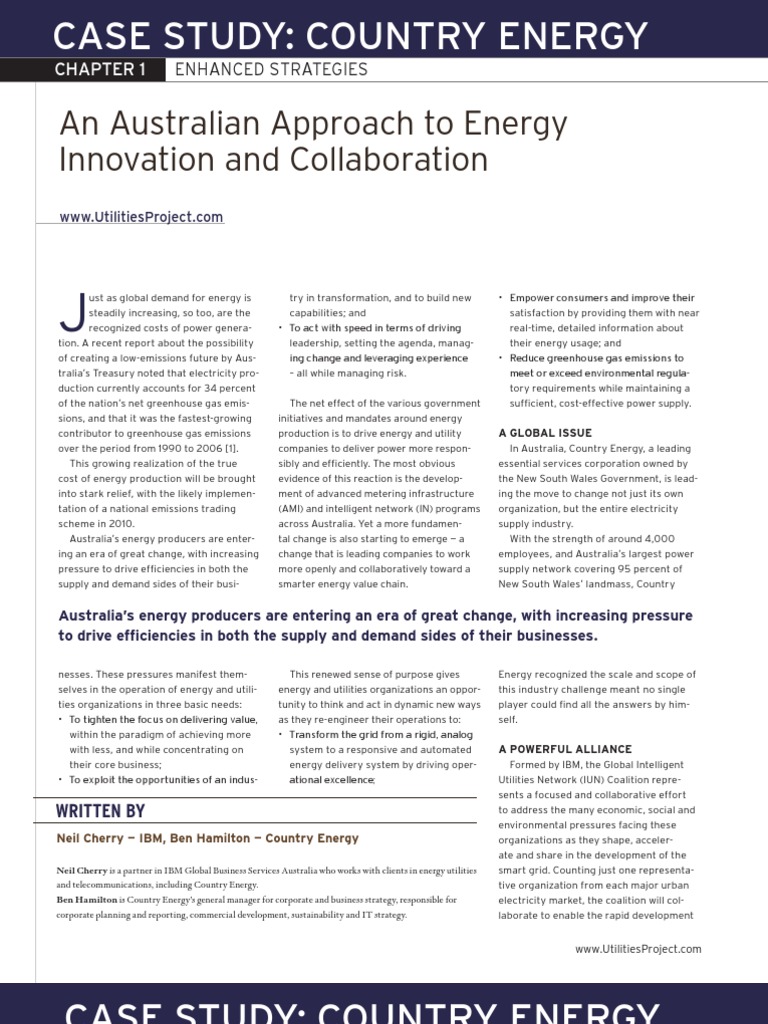 Shaping A New Era in Energy - An Australian Approach To Energy ...