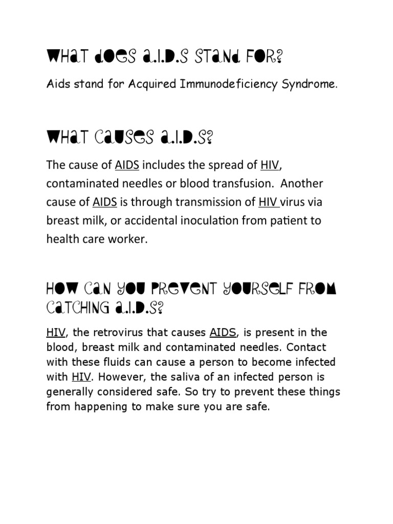 Understanding AIDS: Causes and Prevention | PDF