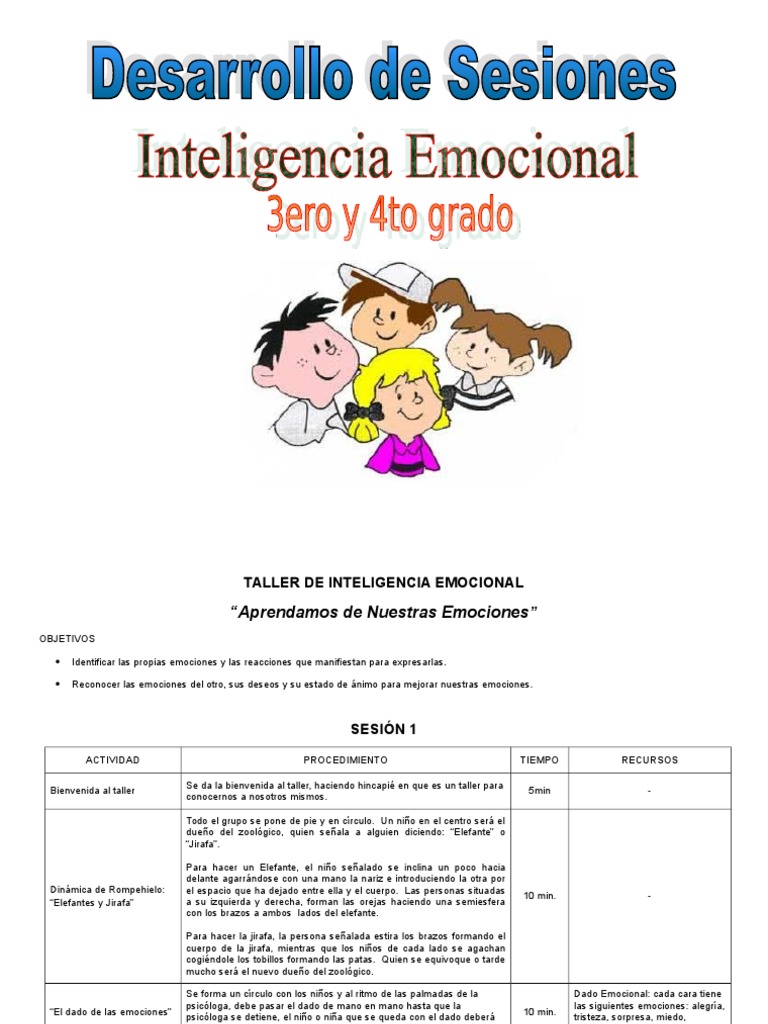 Taller de Emociones para Niños de Primaria | PDF | Las emociones ...