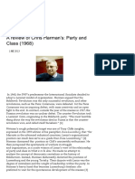 A Review of Chris Harman's Party and Class (1968) - Barry Biddulph