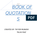 Book of Quotations by Talha Riaz