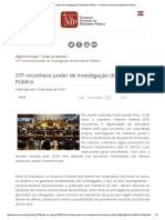 STF - Poderes Investiagtórios Do MP - Matéria CNMP