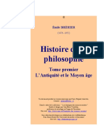 Histoire de La Philosophie T1 E Brehier