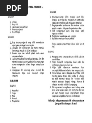 Jawapan Pendidikan Moral Tingkatan 4