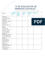 Rubrica de Evaluación de Herramientas Digitales