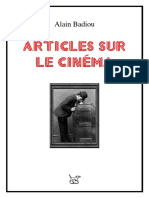 Alain Badiou Sur Le Cinéma