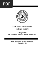 State of Texas Task Force On Domestic Violence Report 2015