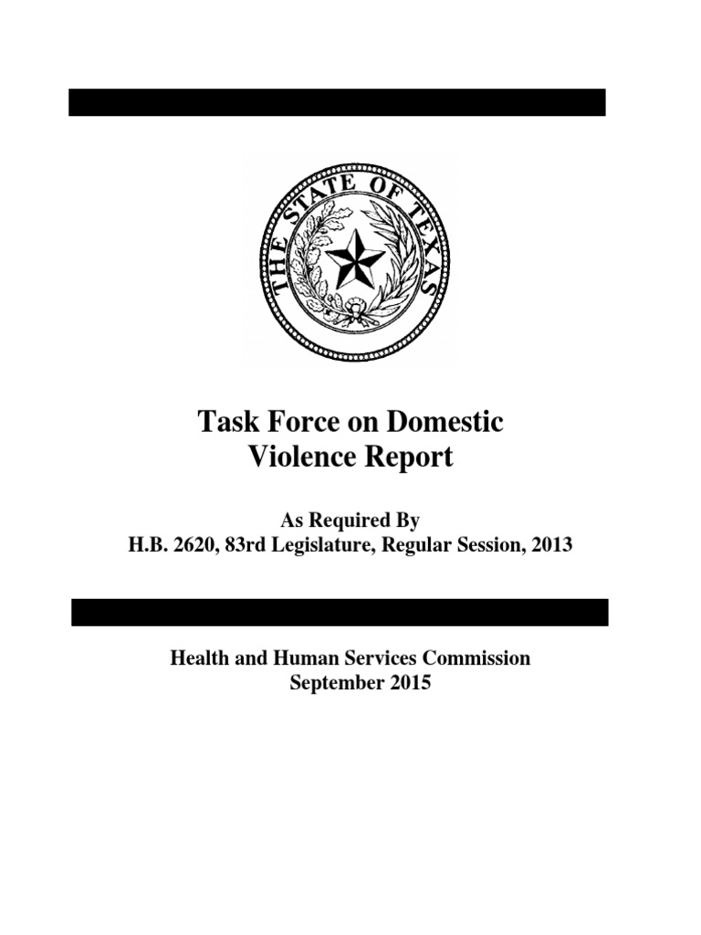 State of Texas Task Force on Domestic Violence Report 2015 Domestic