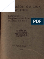 Federación de Box de Chile, Reglamento Del Boxeo