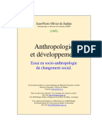 Anthropologie Et Developpement