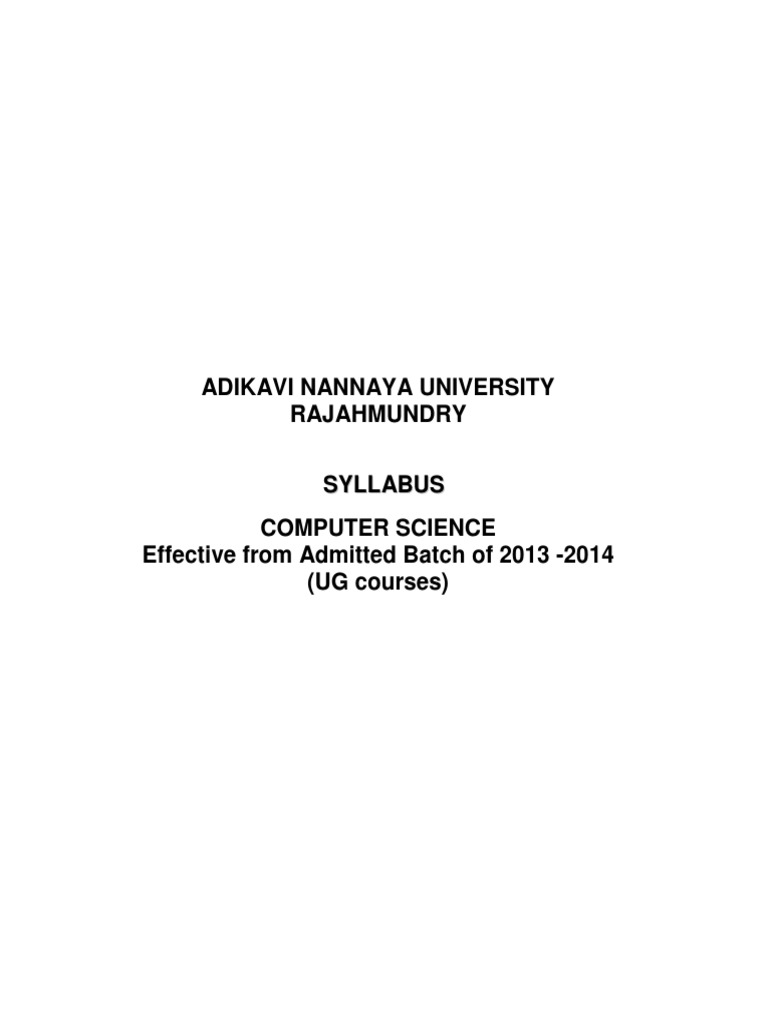 B.Sc Computer Science Syllabus Overview | PDF | Pointer (Computer ...