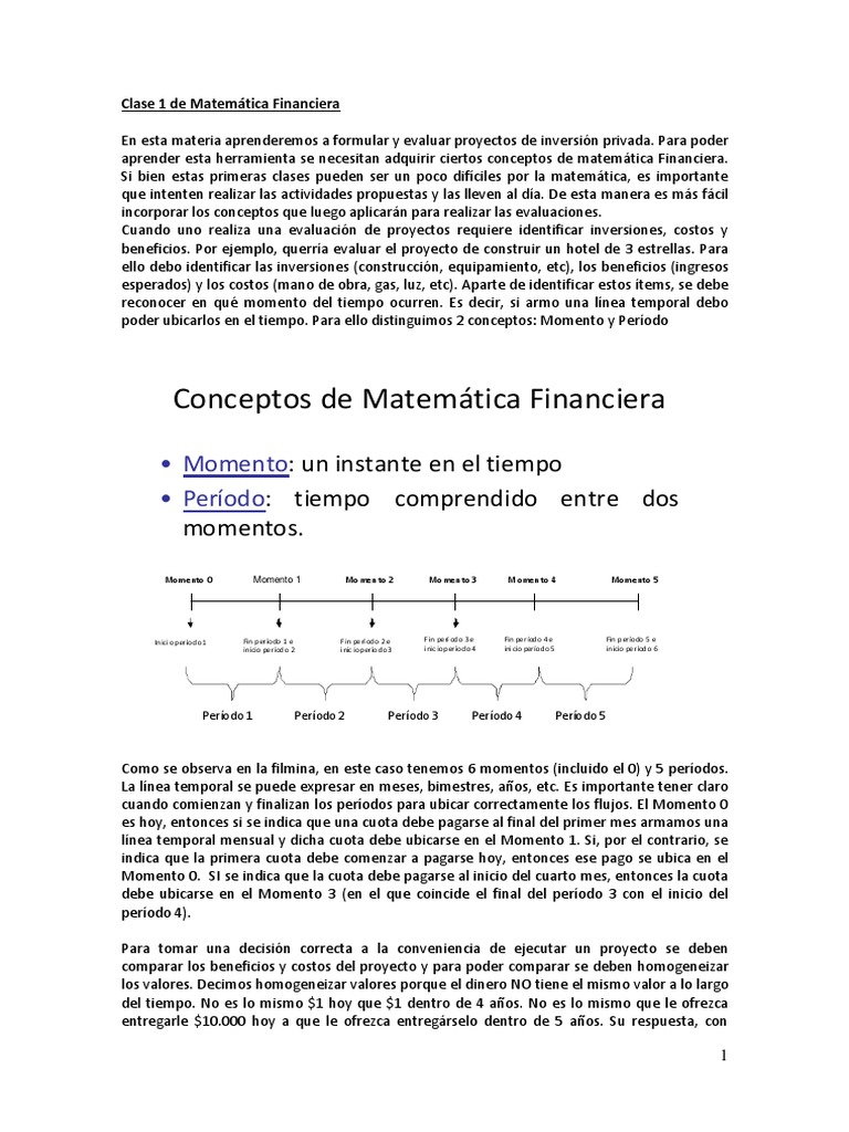 Introducción a Matemática Financiera | PDF | Interés | Tasas de interés