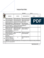 Instagram Project Rubric